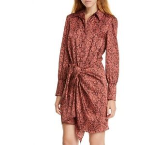 Cinq a’ Sept Rosewood Gaby Python Mini Dress